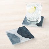 Aangrenzende abstractie glazen onderzetter (Schuin)