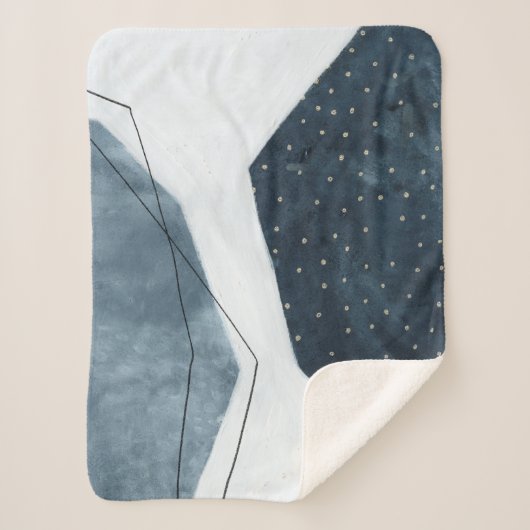 Aangrenzende abstractie sherpa deken (Voorkant)