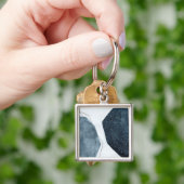 Aangrenzende abstractie sleutelhanger (Hand)