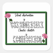 aanhalingsteken vierkante sticker (Voorkant)