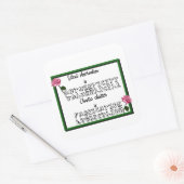 aanhalingsteken vierkante sticker (Envelop)