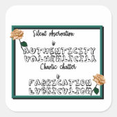 aanhalingsteken vierkante sticker (Voorkant)