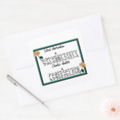 aanhalingsteken vierkante sticker (Envelop)