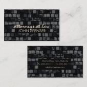 Aanhangers op het Law Square Pattern Dark Visiteka Visitekaartje (Voorkant / Achterkant)