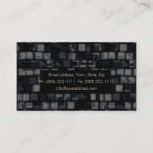 Aanhangers op het Law Square Pattern Dark Visiteka Visitekaartje (Achterkant)