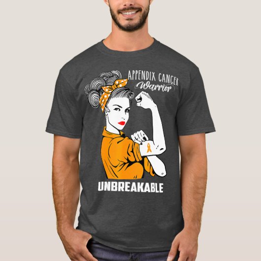 Aanhangsel Bewustmaking kanker ondraaglijke warrio T-shirt (Voorkant)