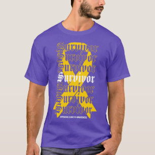 Aanhangsel Bewustmaking kanker Survivor Amber Ribb T-shirt