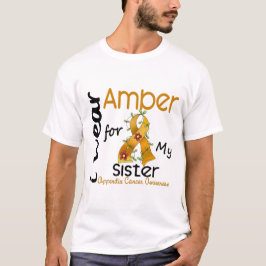 Aanhangsel Kanker ik amber Draag voor mijn zuster T-shirt