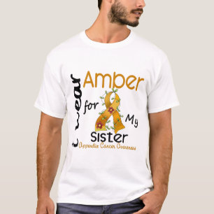 Aanhangsel Kanker ik amber Draag voor mijn zuster  T-shirt