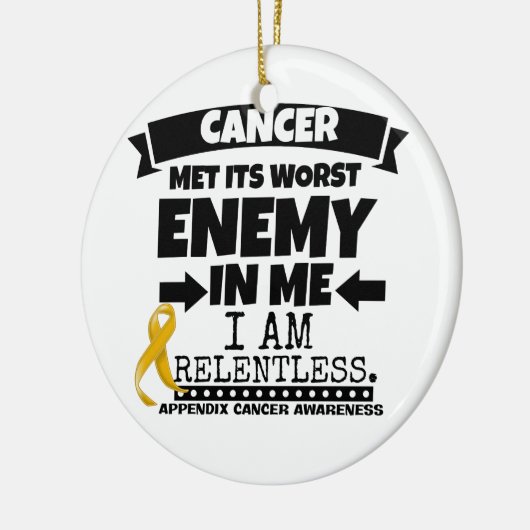 Aanhangsel Kanker ontmoette zijn ergste vijand bij Keramisch Ornament (Links)