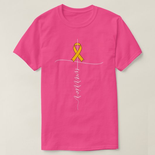 Aanhangsel Kankerbewustmaking Aankomst Amber Ribbo T-shirt (Design voorkant)