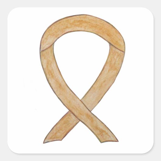 Aanhangsel Kankerbewustmaking Koolstofsticker Deca Vierkante Sticker (Voorkant)