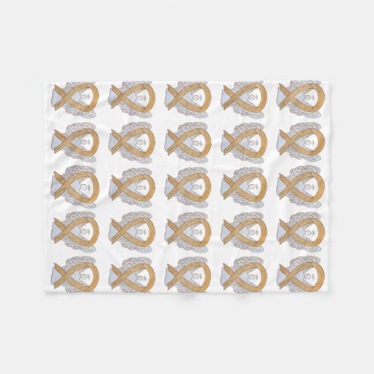 Aanhangsel Kankerbewustmaking Koolstofvangers Fleece Deken (Voorkant (Horizontaal))