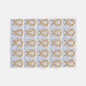 Aanhangsel Kankerbewustmaking Koolstofvlooienbank Fleece Deken (Voorkant (Horizontaal))