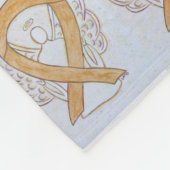 Aanhangsel Kankerbewustmaking Koolstofvlooienbank Fleece Deken (Hoek)