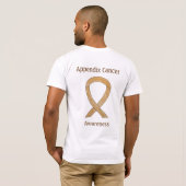 Aanhangsel Kankerbewustzijn Amber Ribbon T-Shirt (Achterkant volledig)