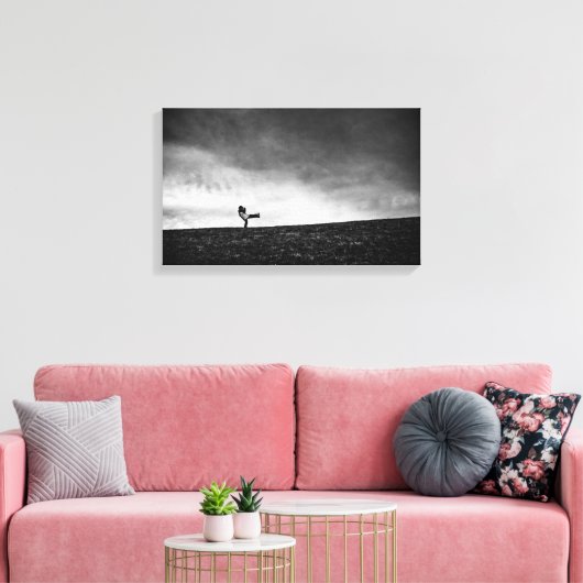 aanhangsels op heuvel canvas afdruk (Insitu (Woonkamer))