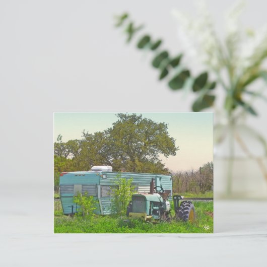  aanhangwagen en bijbehorende trekker, Dale, TX Briefkaart (Staand voorkant)