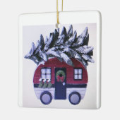 ** AANHANGWAGEN** KERAMISCH ORNAMENT (Links)