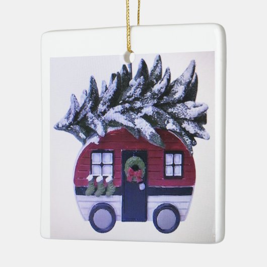 ** AANHANGWAGEN** KERAMISCH ORNAMENT (Links)