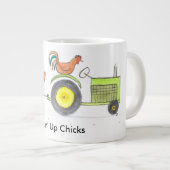 Aanhangwagen vol kippen grote koffiekop (Voorkant rechts)