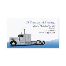Aanhangwagen Vrachtwagen Vervoer Blauw Visitekaart