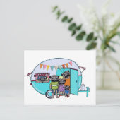 aanhangwagens briefkaart (Staand voorkant)