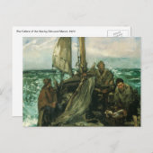 Aanhangwagens van het Zee van Edouard Manet,  kuns Briefkaart (Voorkant / Achterkant)