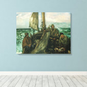 Aanhangwagens van het Zee van Edouard Manet,  kuns Canvas Afdruk (Insitu (Houten vloer))