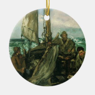 Aanhangwagens van het Zee van Edouard Manet,  kuns Keramisch Ornament