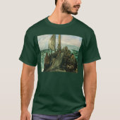 Aanhangwagens van het Zee van Edouard Manet,  kuns T-shirt (Voorkant)