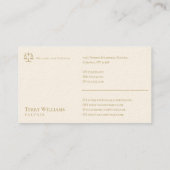 AANHANGWEZIGHEID | Elegant Classy Golden Visitekaartje (Achterkant)