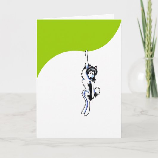 Aanhankelijke Malamute Van Alaska Kaart (Voorkant)