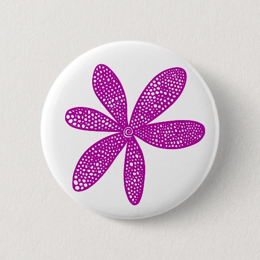  aanjager - Diep Violet op wit Ronde Button 5,7 Cm (Voorkant)