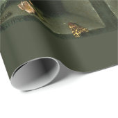  aanjager ontkoppelen Floral Antiek schilderen Cadeaupapier (Rol Hoek)