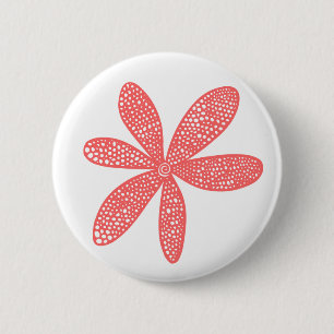  aanjager - Tropisch roze op wit Ronde Button 5,7 Cm
