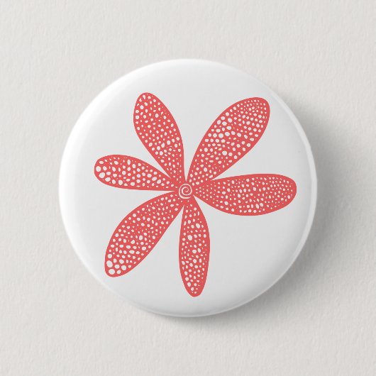  aanjager - Tropisch roze op wit Ronde Button 5,7 Cm (Voorkant)