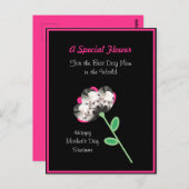  aanjager van koeweit Best mam Hot Pink Briefkaart (Voorkant / Achterkant)