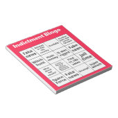 Aanklacht Bingo Kaarten Notitieblok (Schuin)