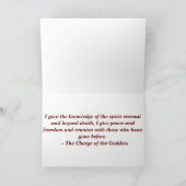 Aanklacht van de Godin Wiccan Sympathy Card Kaart (Binnen)