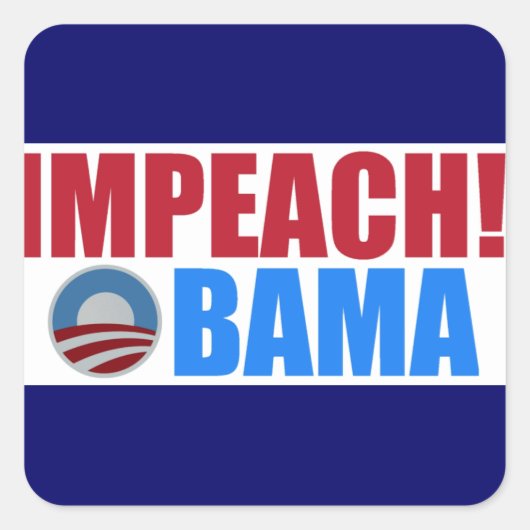 aanklagen van obama vierkante sticker (Voorkant)