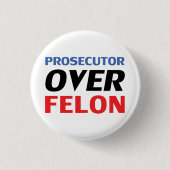 Aanklager over Felon rood blauw modern wit Ronde Button 3,2 Cm (Voorkant)