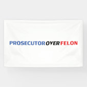 Aanklager over Felon rood wit en blauw modern Spandoek (Horizontaal)