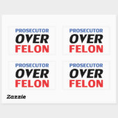 Aanklager over Felon typografie rood wit blauw Rechthoekige Sticker (Vel)