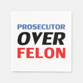 Aanklager over Felon typografie rood wit blauw Servet (Voorkant)