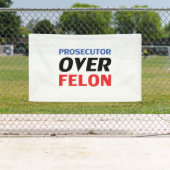 Aanklager over Felon typografie rood wit blauw Spandoek (Insitu)