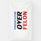 Aanklager over Felon typografie rood wit blauw Spandoek (Verticaal)