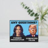 Aanklager Trump Felon van Kamala Harris Briefkaart (Staand voorkant)