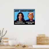 Aanklager Trump Felon van Kamala Harris Poster (Keuken)