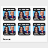 Aanklager Trump Felon van Kamala Harris Vierkante Sticker (Vel)